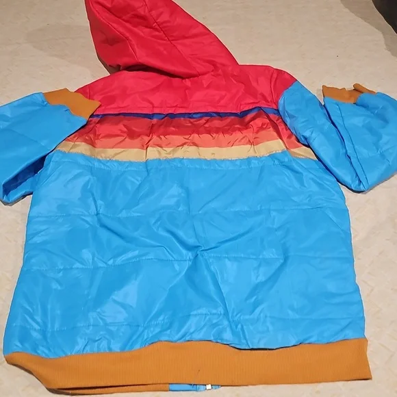 Colorful Light Waight Jacket with Hood, New And Has'nt Been Worn - Picture 6 of 6